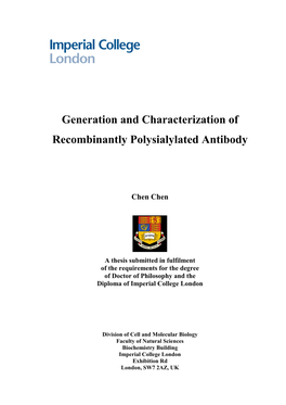 Generation and Characterization of Recombinantly Polysialylated Antibody