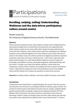 Scrolling, Swiping, Selling: Understanding Webtoons and the Data-Driven Participatory Culture Around Comics