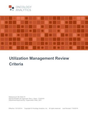 HPHC Utilization Management Review Criteria 6.16.2020