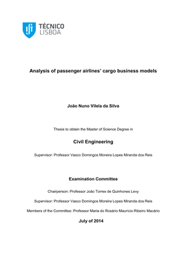 Análise De Modelos De Negócio De Companhias Aéreas De Passageiros
