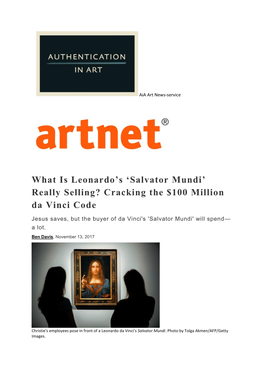 What Is Leonardo's 'Salvator Mundi' Really Selling? Cracking the $100 Million Da Vinci Code