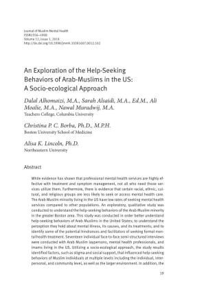 Seeking Behaviors of Arab-­Muslims in the US: a Socio-Ecological­ Approach