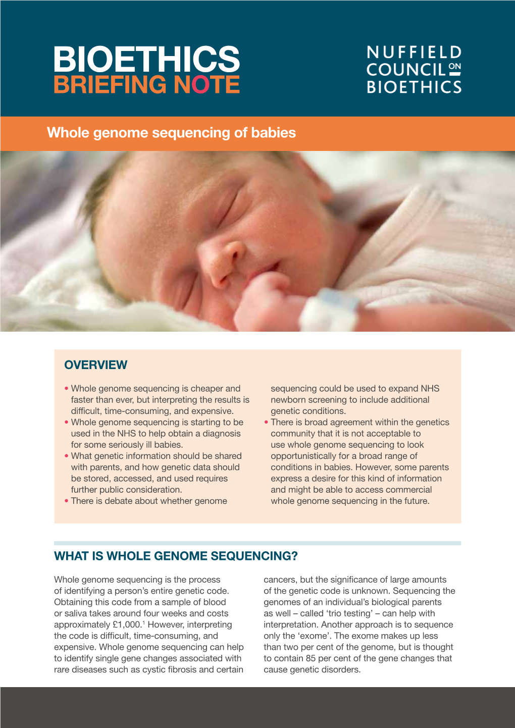 Whole Genome Sequencing of Babies