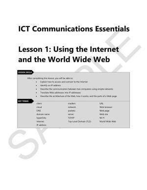 Lesson 1: Using the Internet and the World Wide Web