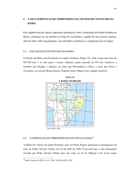 6 Características Do Território E Da Sociedade No Estado Da Bahia