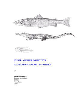 Fisker, Amfibier Og Krypdyr Kompendium I Zo 2001
