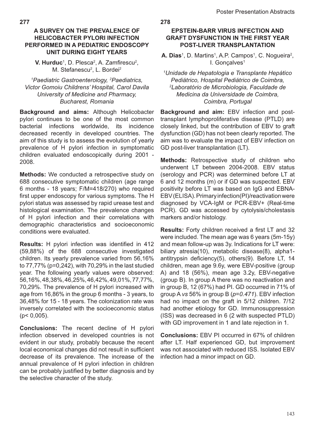 278 Epstein-Barr Virus Infection and Graft Dysfunction in the First Year