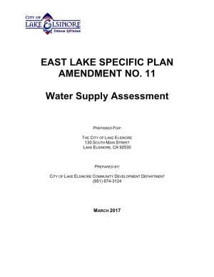 EAST LAKE SPECIFIC PLAN AMENDMENT NO. 11 Water Supply