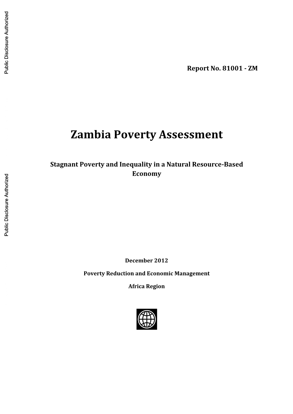 Zambia Poverty Assessment