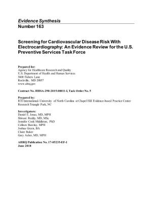 Screening for Cardiovascular Disease Risk with Electrocardiography: an Evidence Review for the U.S