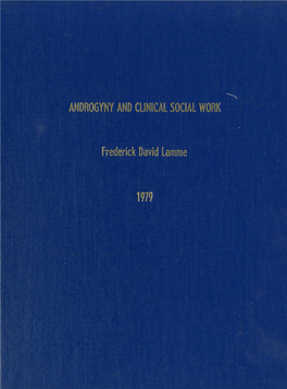 Androgyny and Clinical Social Work