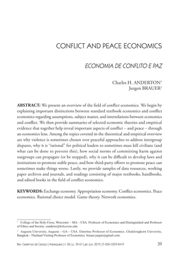 Conflict and Peace Economics