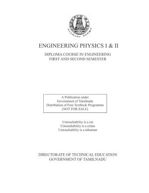 Engineering Physics I & Ii