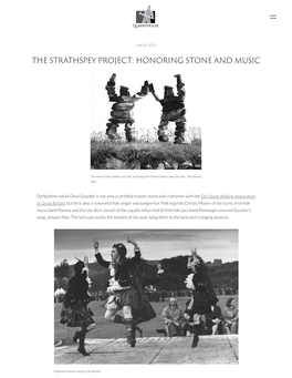 The Strathspey Project: Honoring Stone and Music