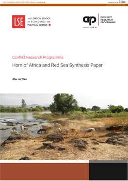 Horn of Africa and Red Sea Synthesis Paper