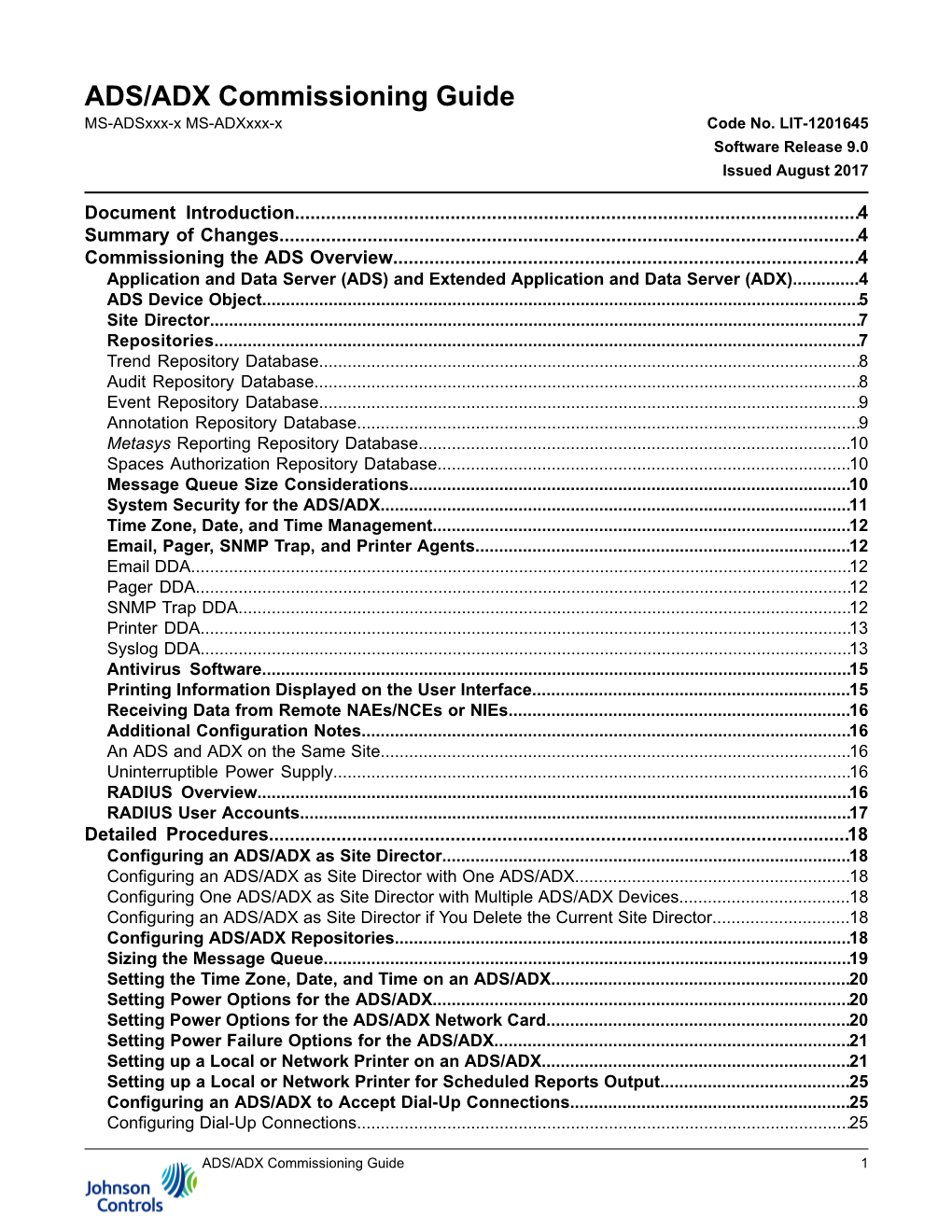 ADS/ADX Commissioning Guide MS-Adsxxx-X MS-Adxxxx-X Code No