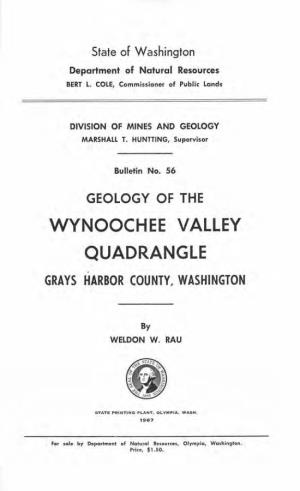 Wynoochee Valley Quadrangle Grays Harbor County, Washington