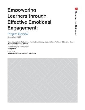Empowering Learners Through Effective Emotional Engagement: Project Review December 2019