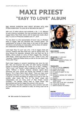 Maxi Priest “Easy to Love” Album