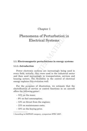 Phenomena of Perturbation in Electrical Systems