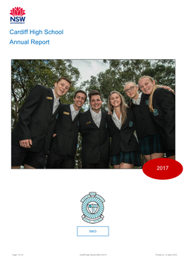 2017 Cardiff High School Annual Report