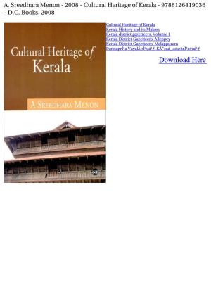 Cultural Heritage of Kerala - 9788126419036 - D.C