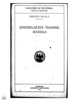 Kindergarten Training Schools