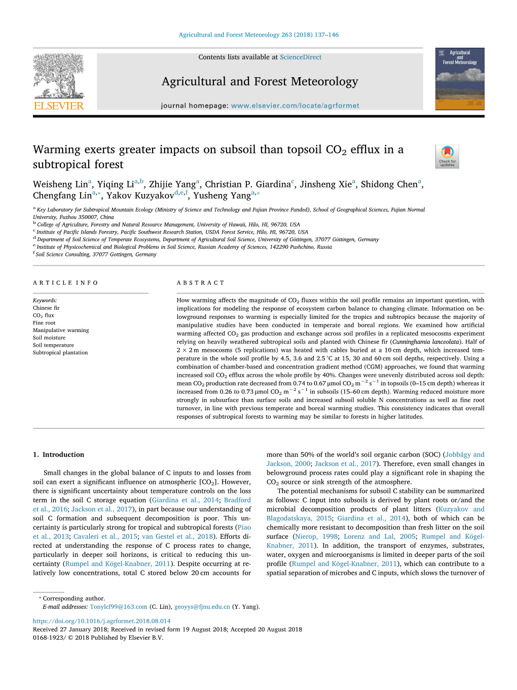 Warming Exerts Greater Impacts on Subsoil Than Topsoil CO2 Efflux in A