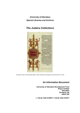 The Judaica Collections Revised Feb 06.Pub