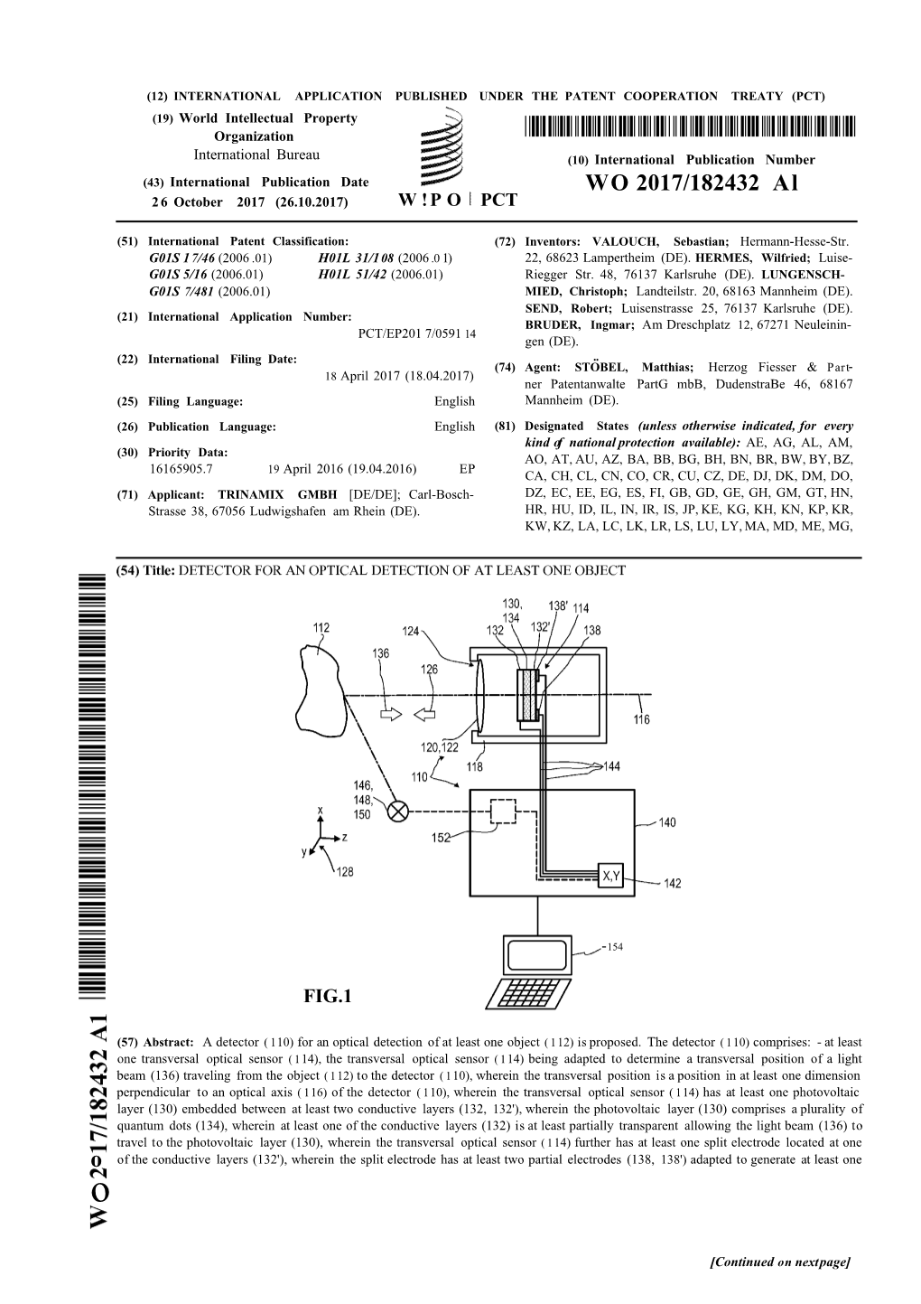WO 2017/182432 Al 2 6 October 2017 (26.10.2017) W !P O PCT