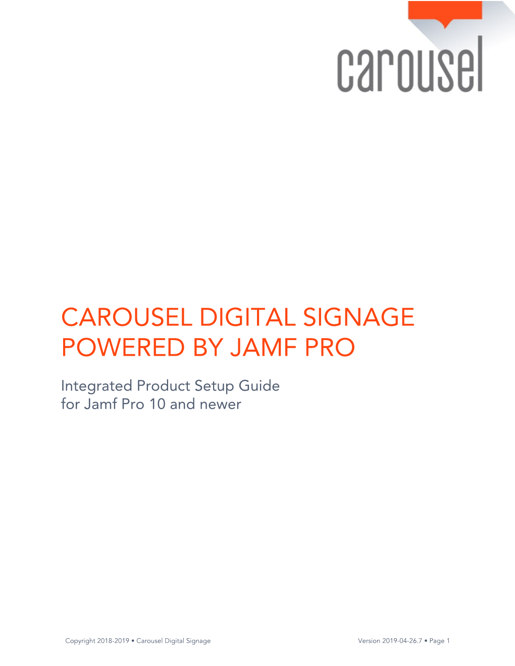 Carousel Digital Signage Powered by Jamf Pro