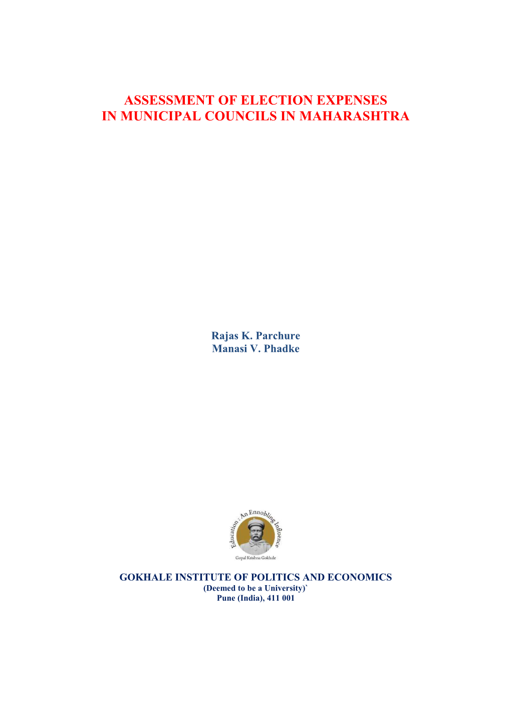 Assessment of Election Expenses in Municipal Councils in Maharashtra