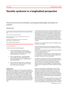 Tourette Syndrome in a Longitudinal Perspective