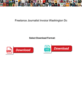 Freelance Journalist Invoice Washington Dc