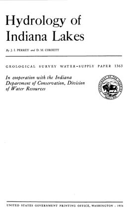 Hydrology of Indiana Lakes