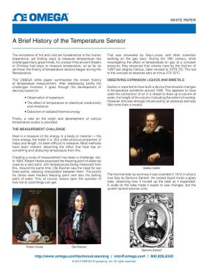 A Brief History of the Temperature Sensor