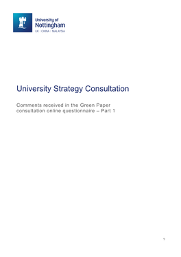 University Strategy Consultation