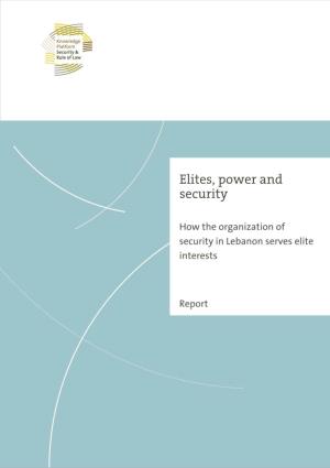 Elites, Power and Security Elites, Power and Security Table of Contents