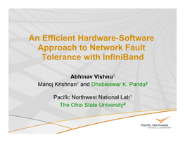 An Efficient Hardware-Software Approach to Network Fault Tolerance with Infiniband
