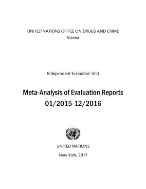 Meta-Analysis of Evaluation Reports 01/2015-12/2016