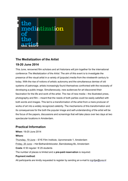 The Mediatization of the Artist
