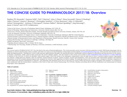 The Concise Guide to PHARMACOLOGY 2017/18: Overview