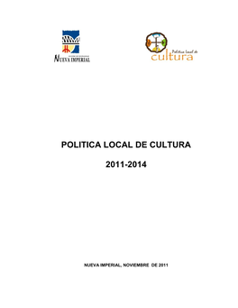 Politica Local De Cultura 2011-2014