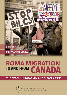 Roma Migration to and from Canada the Czech, Hungarian and Slovak Case