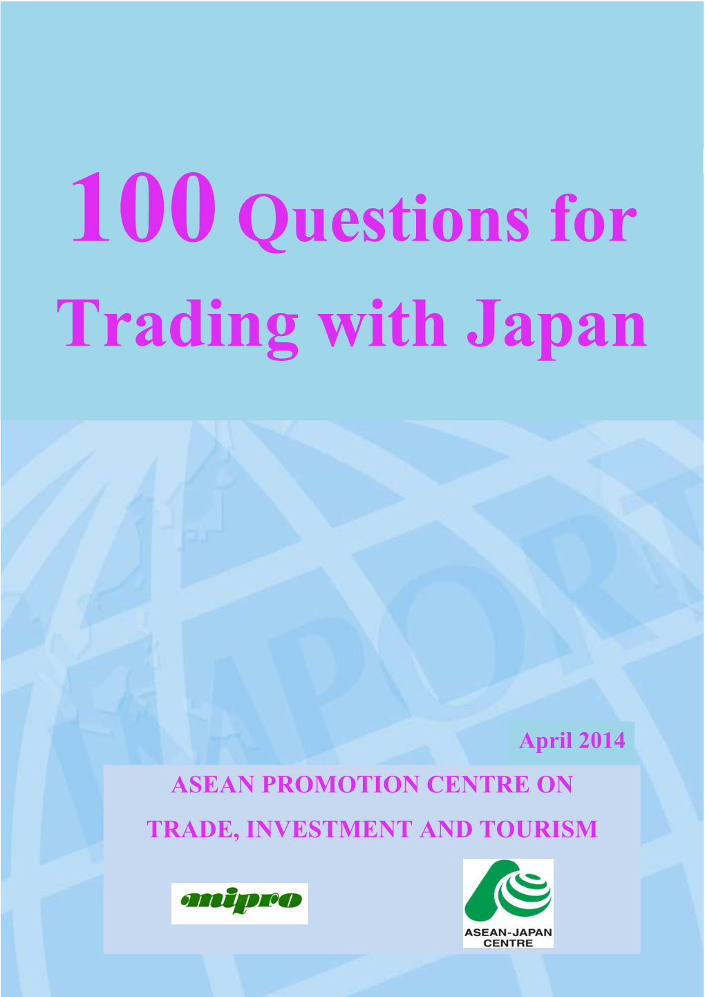 100Questions for Trading with Japan