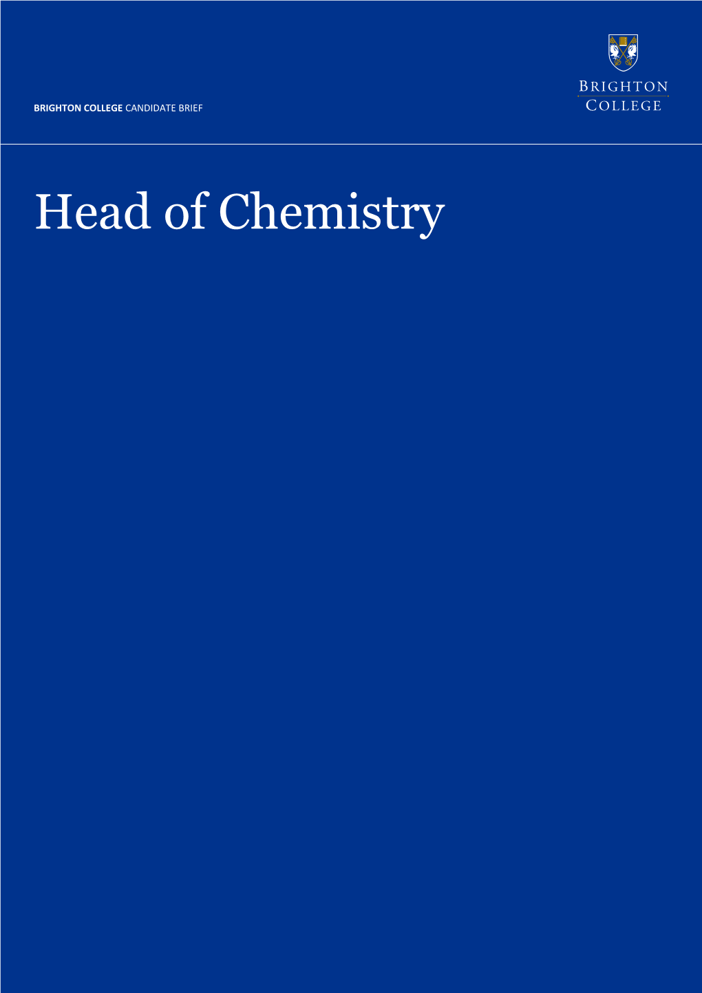 Head of Chemistry