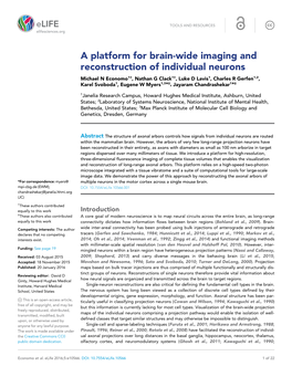 A Platform for Brain-Wide Imaging and Reconstruction of Individual Neurons