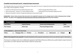 Integrated Impact Assessment 1. Proposal Details Lead Officer Head of Service Service Area