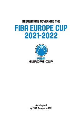 Fiba Europe Cup 2021-2022