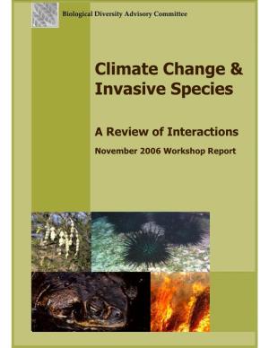 Climate Change and Invasive Species – a Review of Interactions